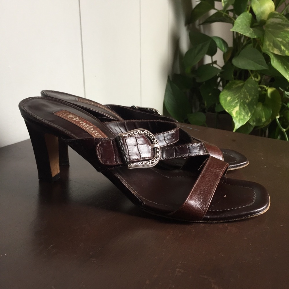 Brighton “Rusty” Strappy Heeled Slides